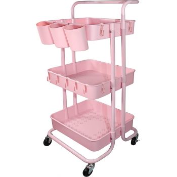 Lockable Storage Organizer Trolley for Salon